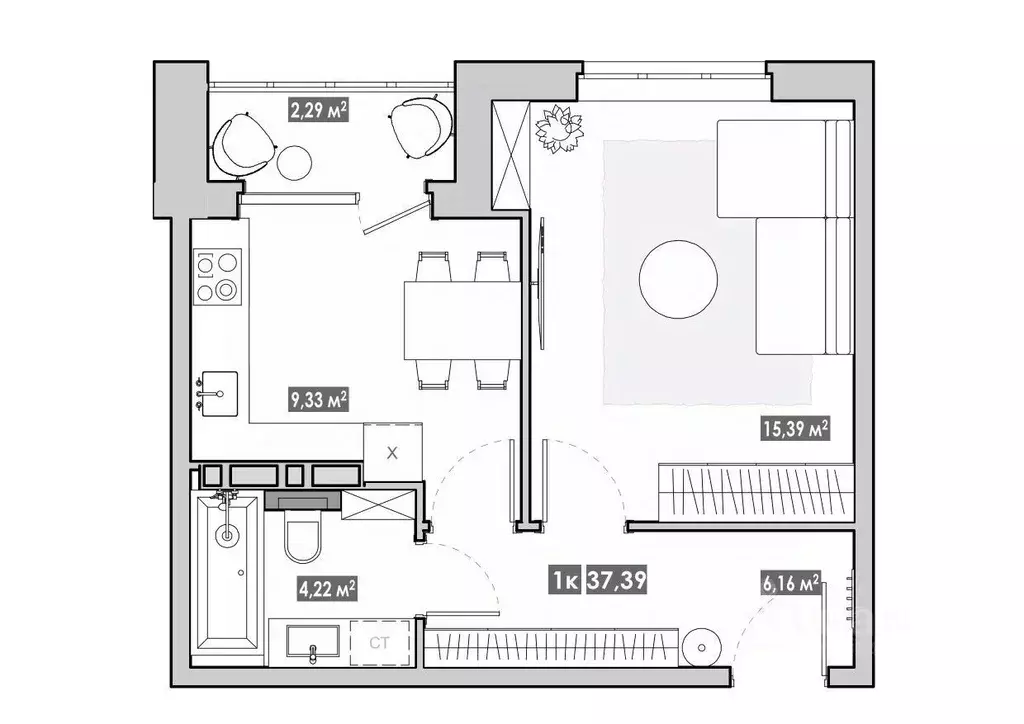 1-к кв. Приморский край, Артем ул. Острякова, 1Ак1 (38.0 м) - Фото 1