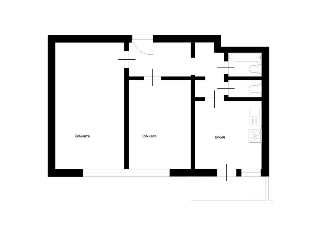 2-к кв. Москва Варшавское ш., 154К4 (52.1 м) - Фото 1