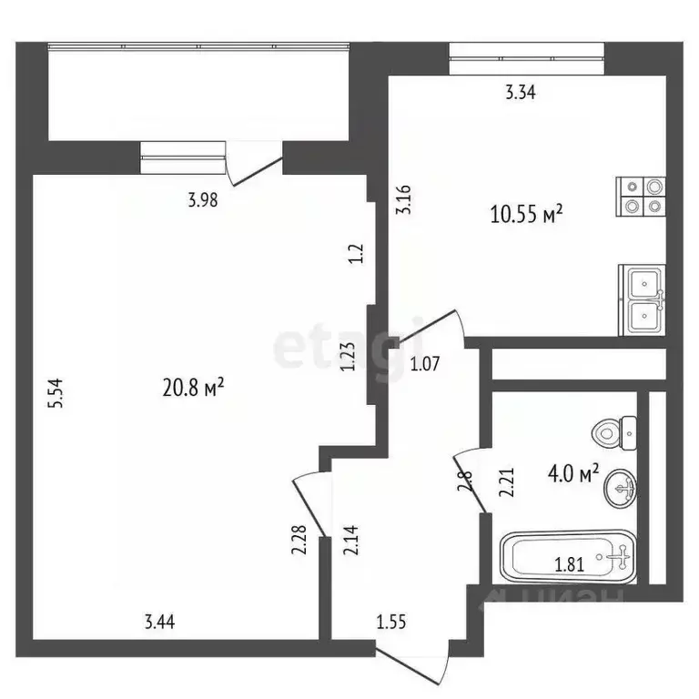 1-к кв. Москва Алтуфьевское ш., 53к2 (40.3 м) - Фото 2