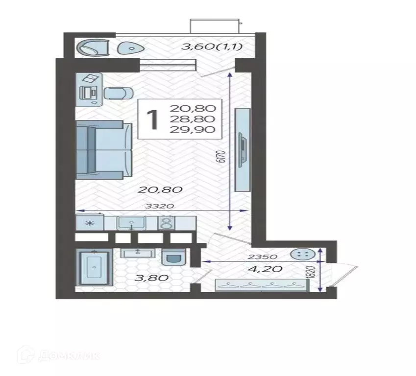 Продаётся квартира-студия, 29.9 м - Фото 0