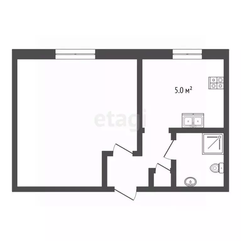 1-к кв. Камчатский край, Елизовский муниципальный округ, пос. ... - Фото 2