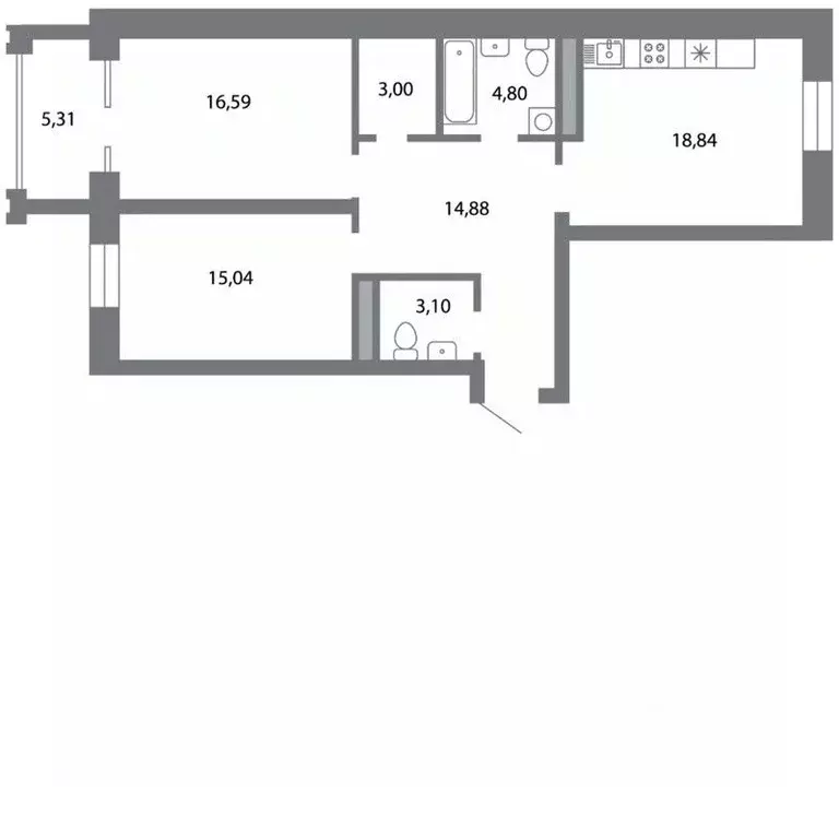 2-к кв. Рязанская область, Рязань Солотча р-н, 10В (78.9 м) - Фото 1
