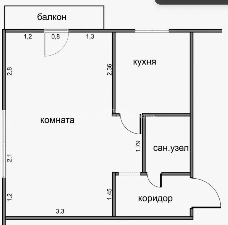 1-к кв. Москва просп. Маршала Жукова, 15К1 (41.0 м) - Фото 2