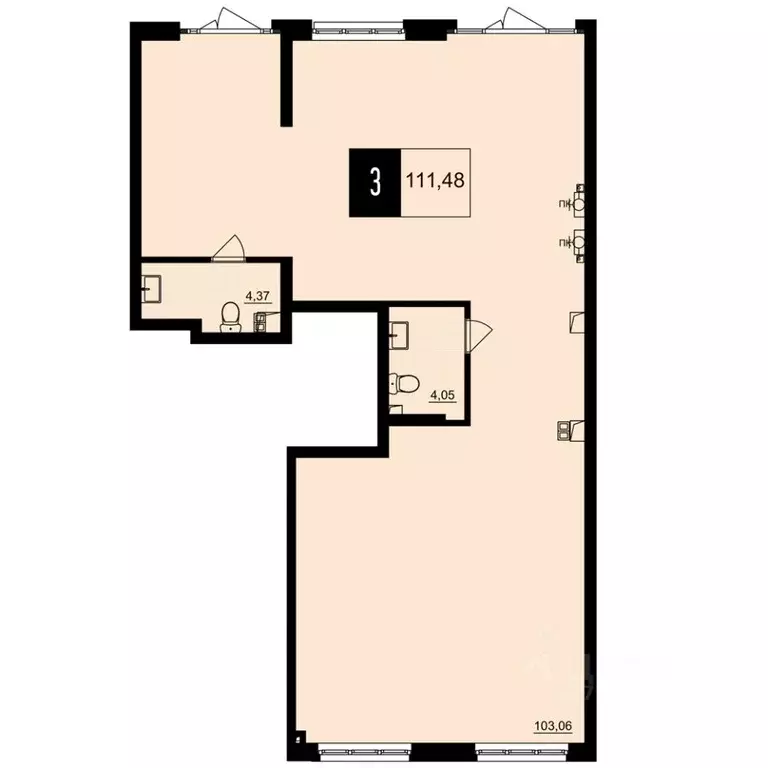 Помещение свободного назначения в Самарская область, Самара  (111 м) - Фото 1