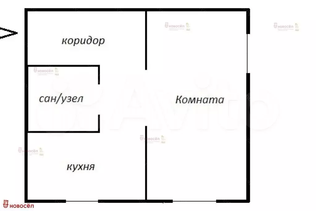 1-к. квартира, 32 м, 1/5 эт. - Фото 0