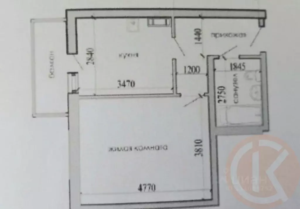 1-к кв. Крым, Евпатория просп. Победы, 93 (42.8 м) - Фото 2