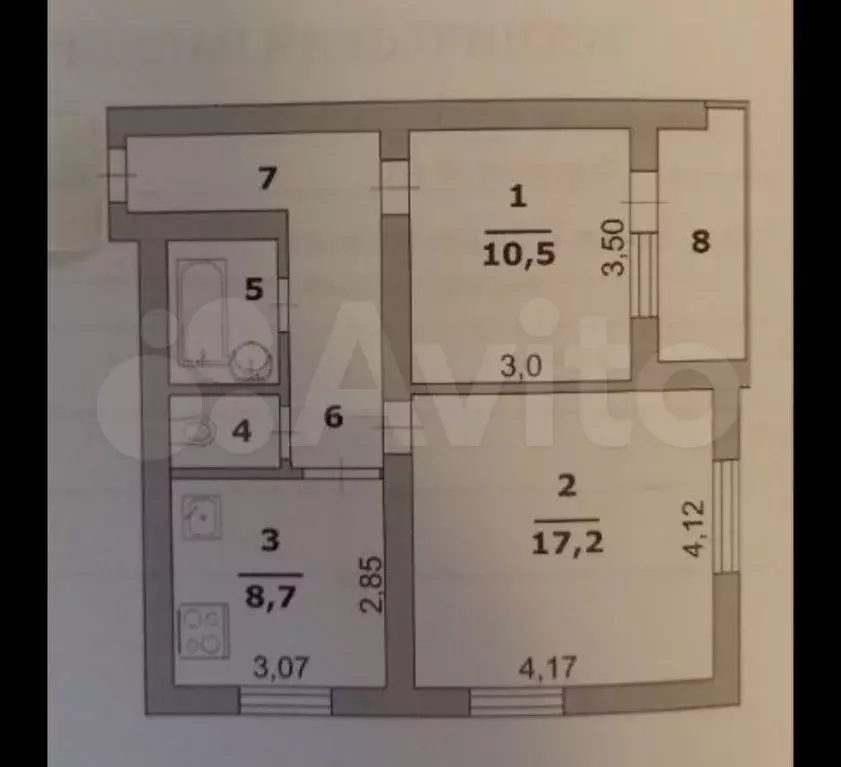 2-к. квартира, 49,7 м, 3/10 эт. - Фото 0