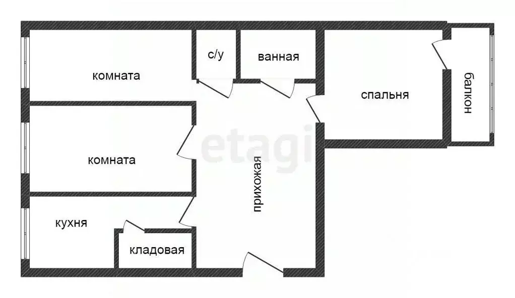 3-к кв. Приморский край, Владивосток ул. Нейбута, 17 (66.8 м) - Фото 1