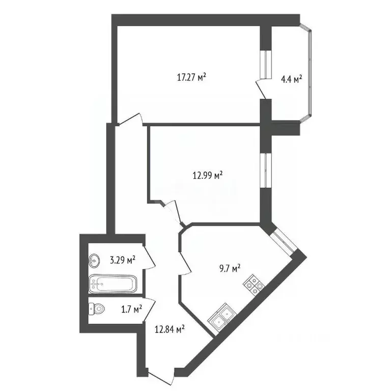 2-к кв. Оренбургская область, Оренбург Илекская ул., 2/1 (60.0 м) - Фото 1