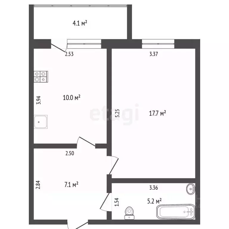 1-к кв. Тюменская область, Тюмень Широтная ул., 158к1 (40.0 м) - Фото 2