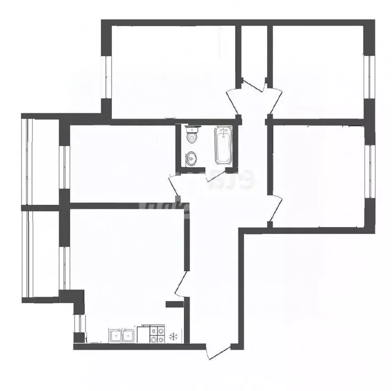 4-к кв. Новосибирская область, Бердск Северный мкр, 23 (96.0 м) - Фото 1