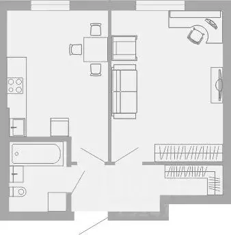 1-к кв. Пермский край, Пермь Лобвинская ул., 33 (41.6 м) - Фото 2