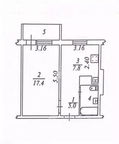 1-к кв. Ямало-Ненецкий АО, Ноябрьск ул. 40 лет Победы, 7А (34.1 м) - Фото 1