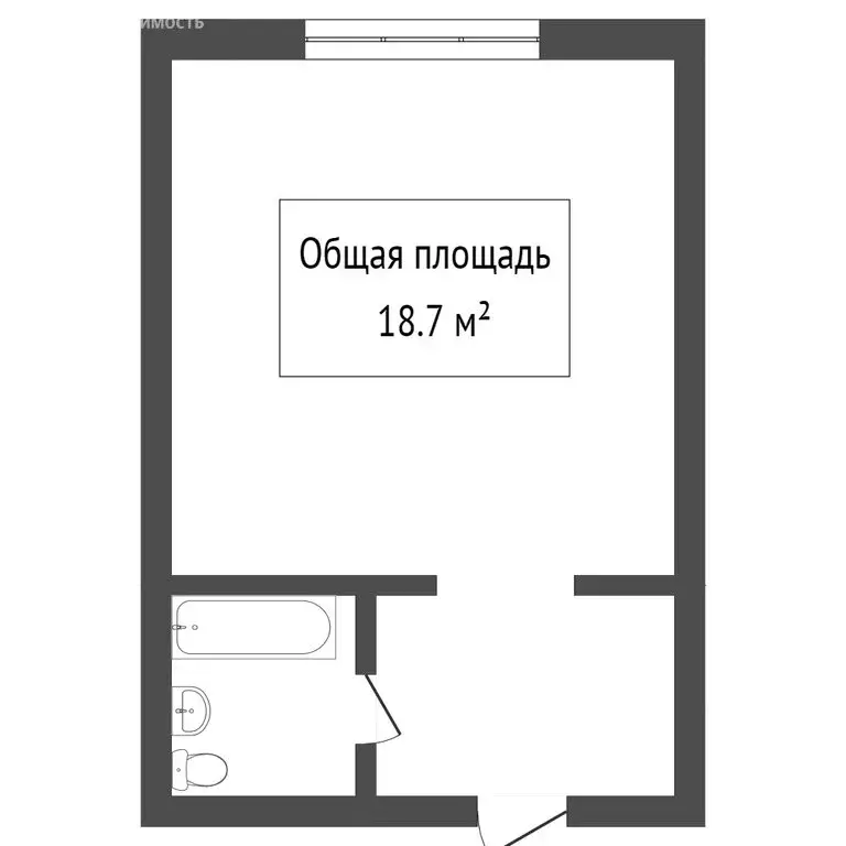 Квартира-студия: Томск, Колхозная улица, 11/1 (18.4 м) - Фото 0