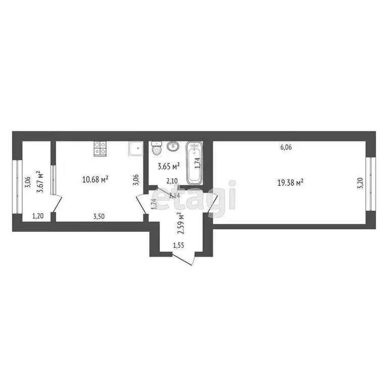 2-комнатная квартира: Самара, улица Гая, 22 (42 м) - Фото 0