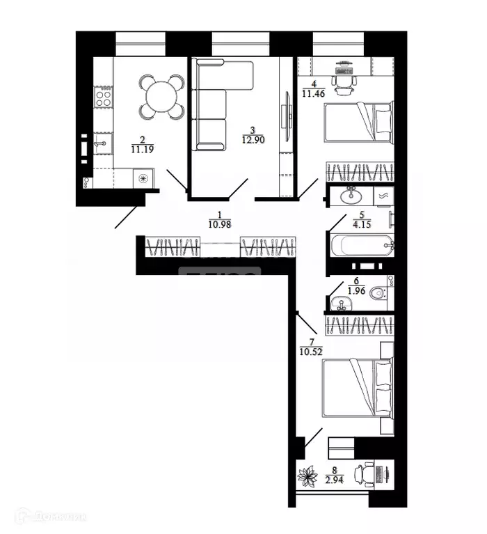 Продаётся 3-к квартира, 70.17 м - Фото 0