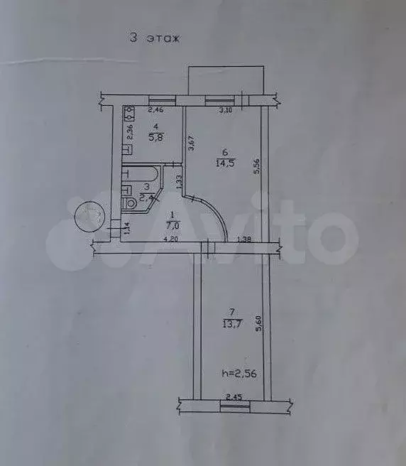 2-к. квартира, 44,6 м, 3/5 эт. - Фото 0