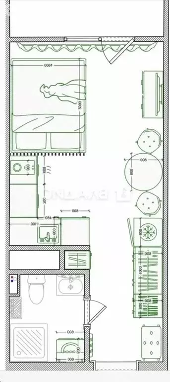Квартира-студия: Санкт-Петербург, Русановская улица, 24 (21.9 м) - Фото 1