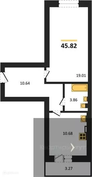 Продаётся 1-к квартира, 45.82 м - Фото 0