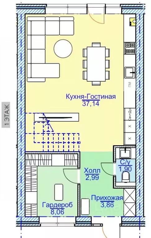 таунхаус в нижегородская область, кстовский муниципальный округ, д. . - Фото 1