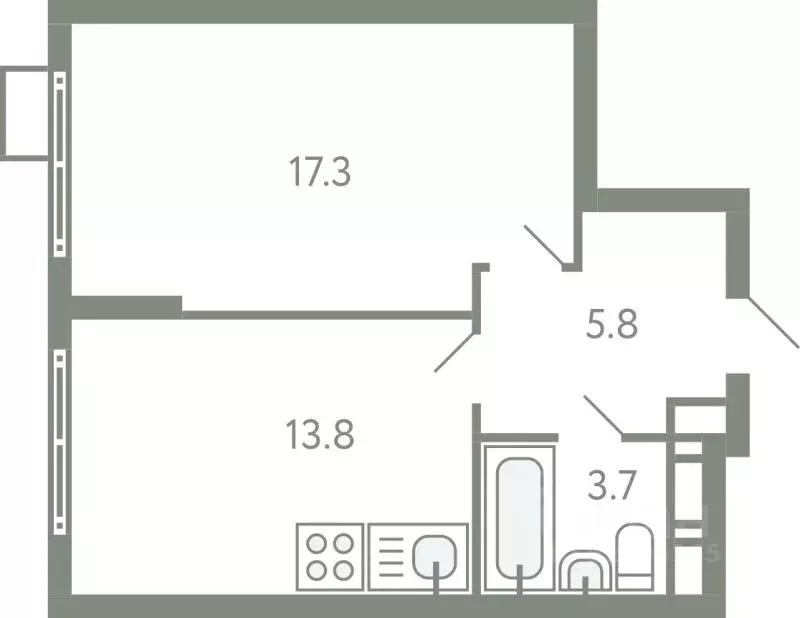 1-к кв. Московская область, Ленинский городской округ, Молоково пгт ... - Фото 0