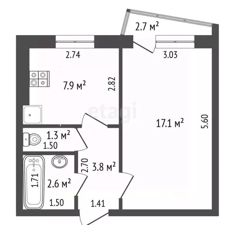 1-к кв. Самарская область, Самара ул. Бубнова, 4 (32.7 м) - Фото 0