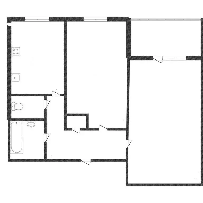 2-комнатная квартира: Кемерово, Октябрьский проспект, 7 (42.7 м) - Фото 1
