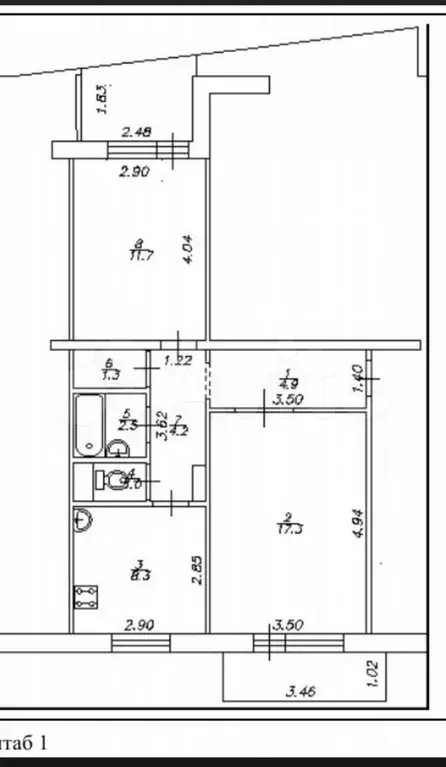 2-к. квартира, 56 м, 4/5 эт. - Фото 0