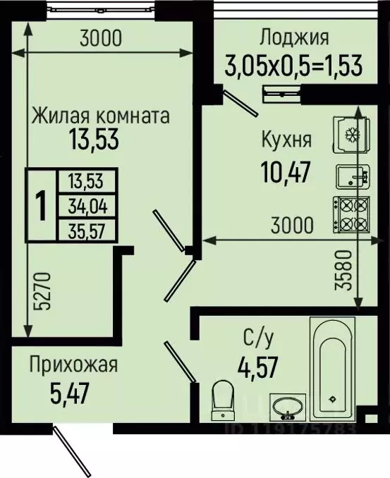 1-к кв. Краснодарский край, Туапсинский муниципальный округ, с. Небуг ... - Фото 0