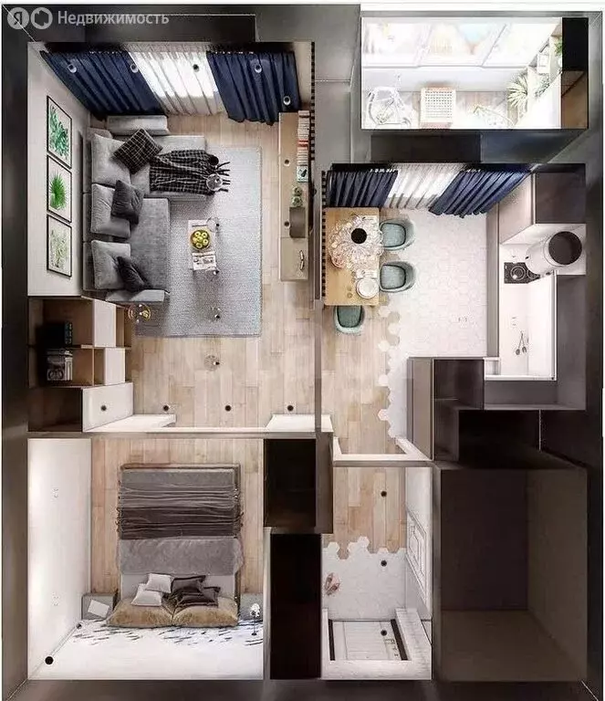 1-комнатная квартира: Йошкар-Ола, улица Рябинина, 35 (44.19 м) - Фото 2