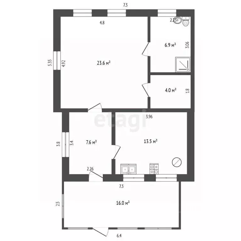 Таунхаус в Башкортостан, Аургазинский район, с. Толбазы ул. Ленина (56 ... - Фото 1