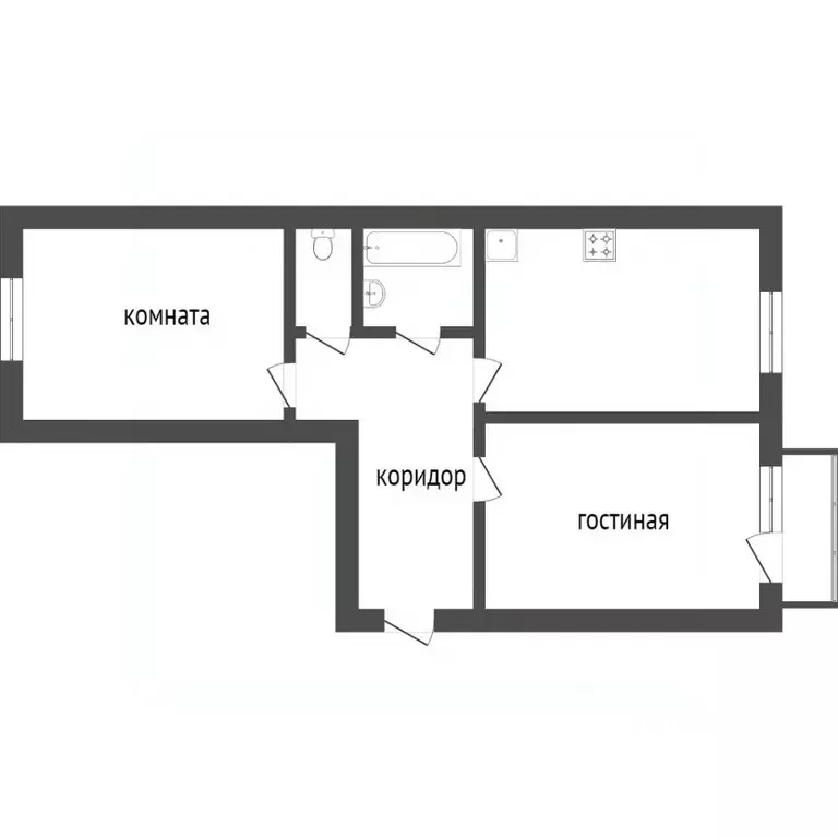 2-к кв. Бурятия, Улан-Удэ ул. Трубачеева, 152А (58.4 м) - Фото 1