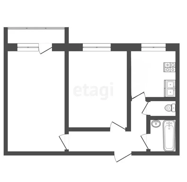 2-комнатная квартира: Коломна, улица Спирина, 3 (43.5 м) - Фото 1