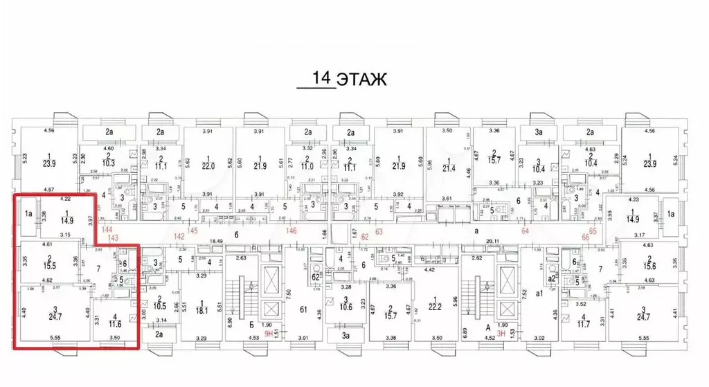 Аукцион: 3-к. квартира, 81,1 м, 14/17 эт. - Фото 1