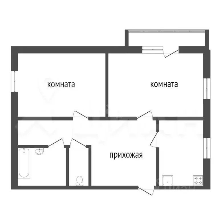 2-к кв. Волгоградская область, Волгоград ул. Богданова, 30 (52.1 м) - Фото 1