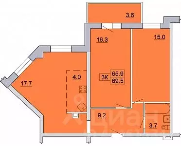 3-к кв. Иркутская область, Иркутск Ново-Ленино мкр, 1-й Ленинский ... - Фото 0