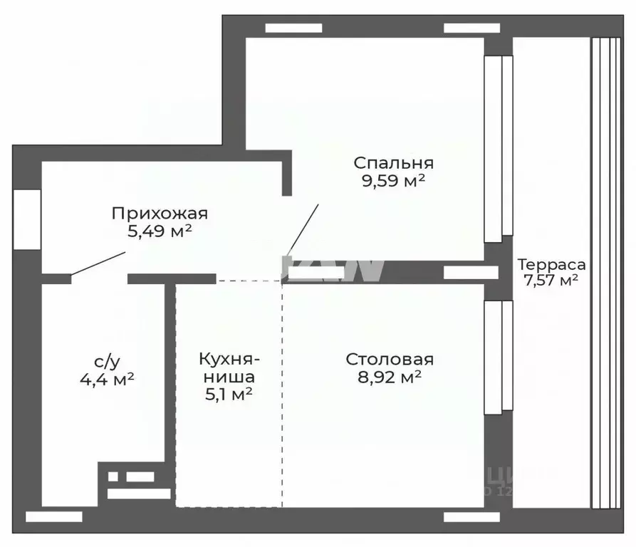 1-к кв. Свердловская область, Екатеринбург ул. Мраморская, 15 (35.77 ... - Фото 2