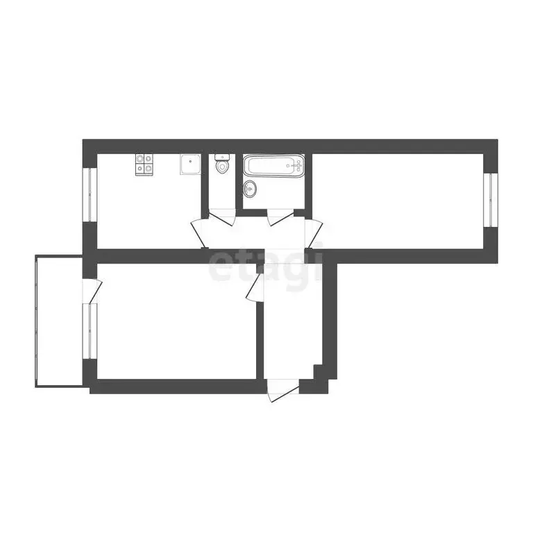 2-комнатная квартира: Тверь, улица Зои Космодемьянской, 3 (50 м) - Фото 1