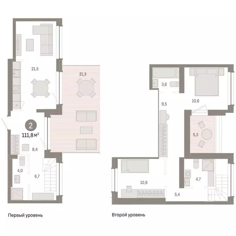 2-комнатная квартира: Тюмень, улица Муравленко, 9/2 (111.75 м) - Фото 2