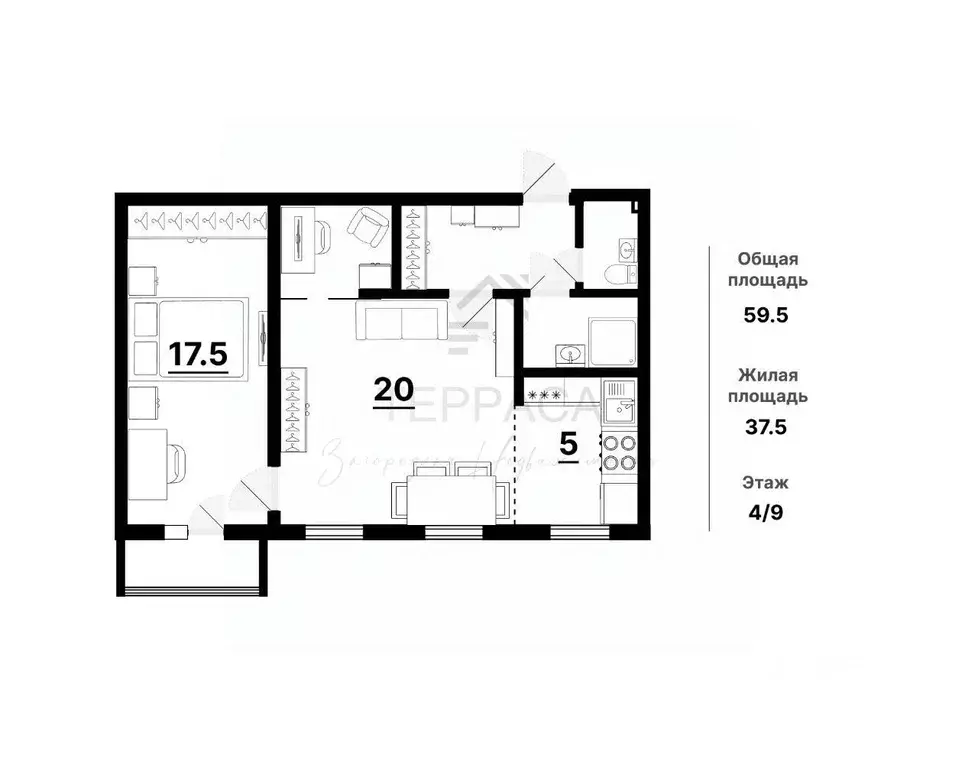 2-к кв. Санкт-Петербург Учебный пер., 12К2 (59.5 м) - Фото 2