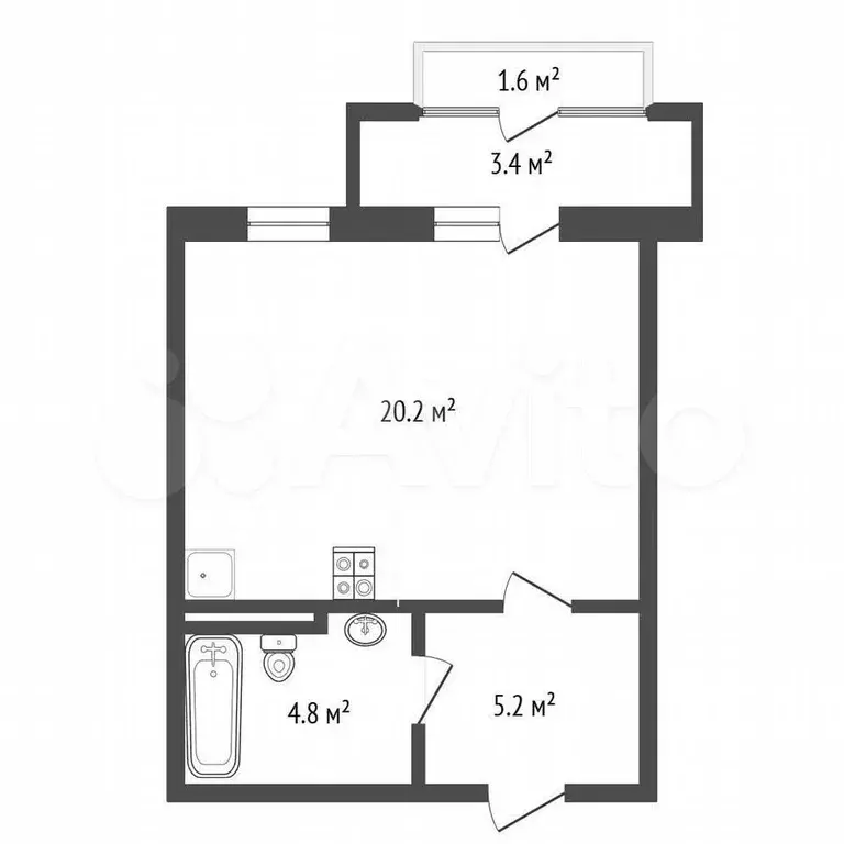 Квартира-студия, 30 м, 8/18 эт. - Фото 0