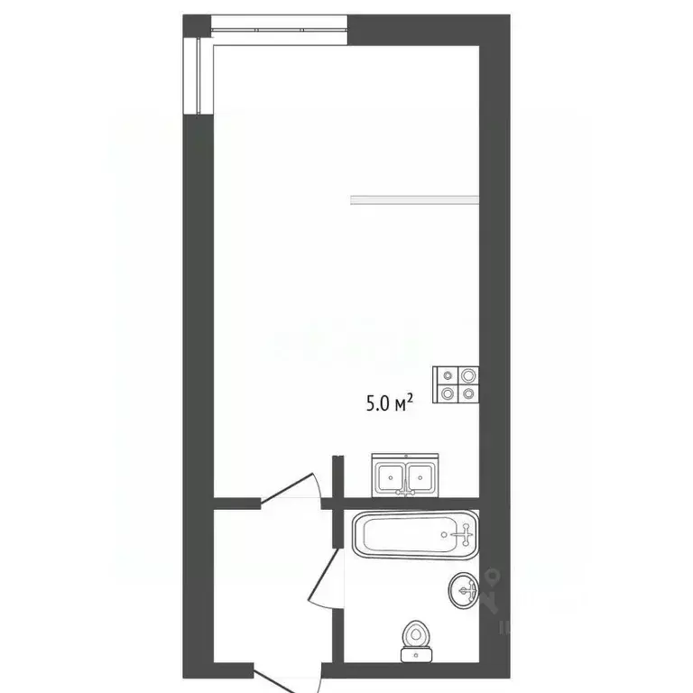 Студия Кемеровская область, Кемерово Ленинградский просп., 46 (27.1 м) - Фото 1