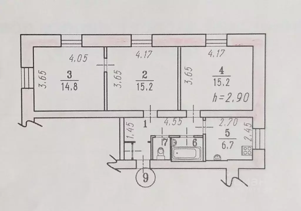 3-к кв. Омская область, Омск ул. 2-я Затонская, 27 (63.0 м) - Фото 2