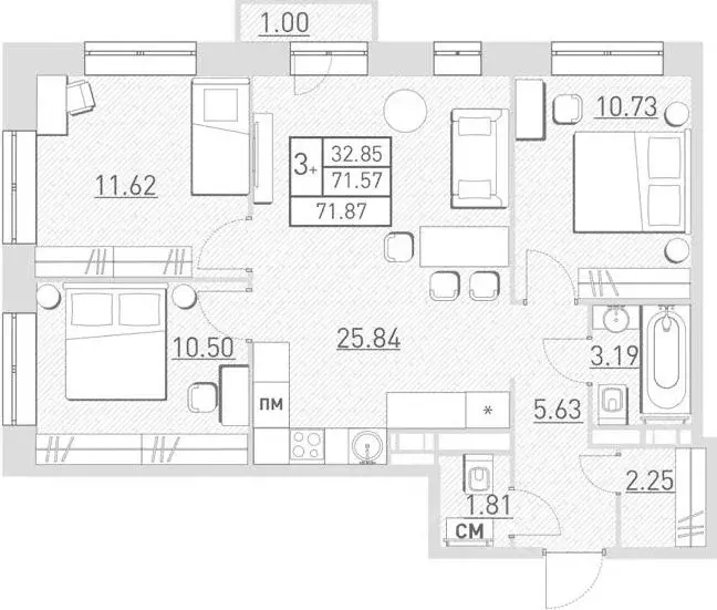 3-к кв. Московская область, Балашиха Саввино мкр, ул. Народного ... - Фото 2