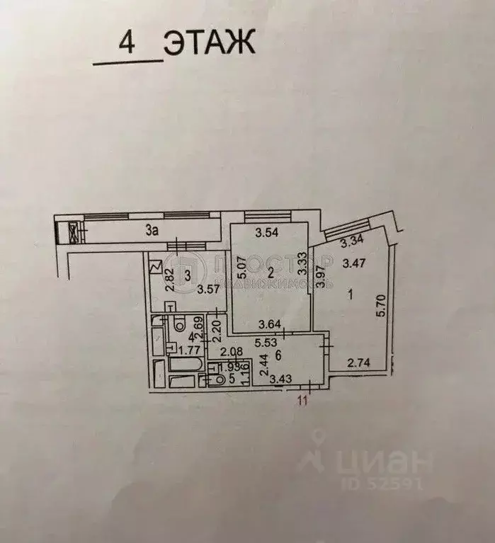 2-к кв. Москва Русаковская ул., 2 (70.5 м) - Фото 2