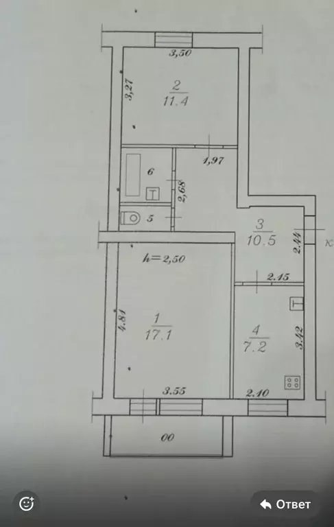 Продаётся 2-к квартира, 50 м - Фото 0