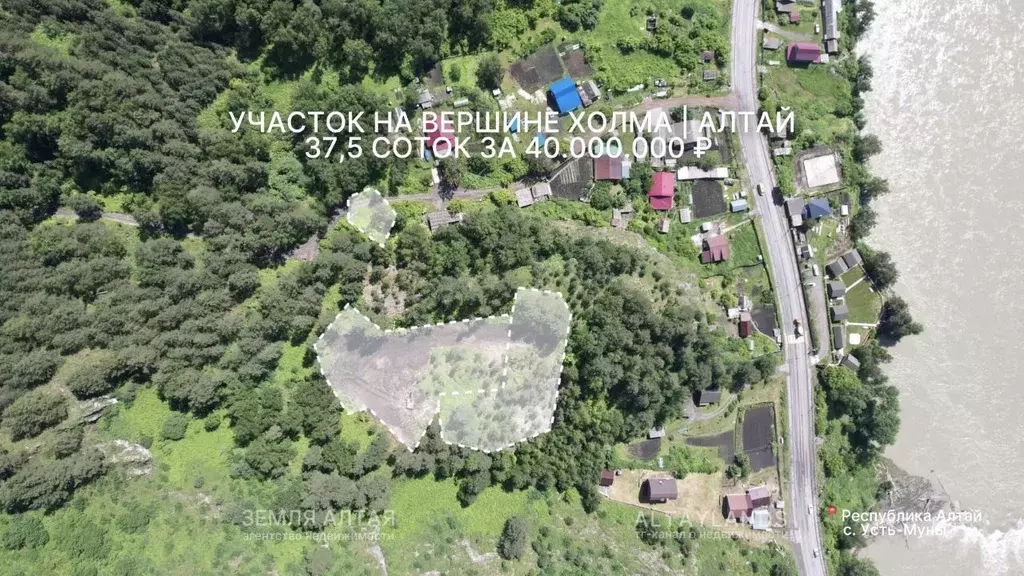Участок в Алтай, Майминский район, с. Усть-Муны Родниковый пер. (37.5 ... - Фото 1