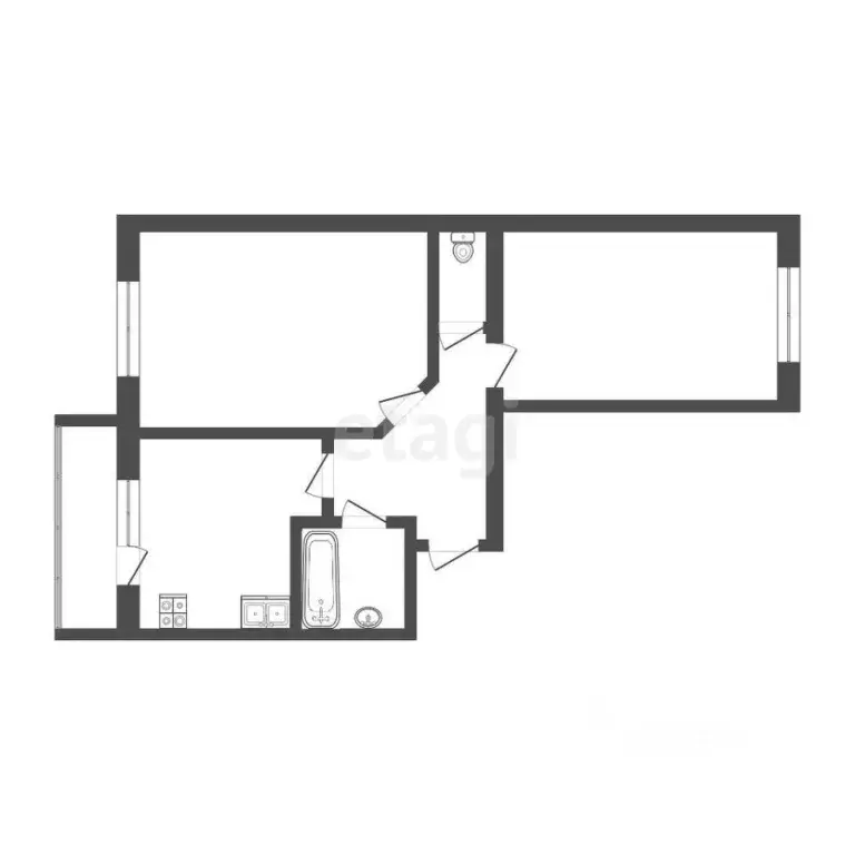 2-к кв. Мордовия, Саранск ул. Воинова, 17 (40.0 м) - Фото 1