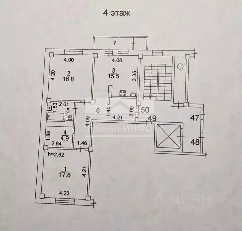 3-к кв. Иркутская область, Иркутск ул. Красноказачья, 21 (78.4 м) - Фото 2