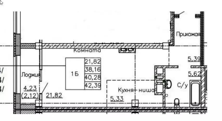 Квартира-студия: Челябинск, улица Энгельса, 5 (42.39 м) - Фото 0